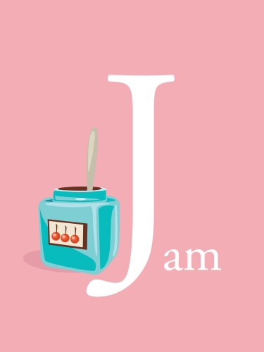 Colourful alphabet card Vector Image