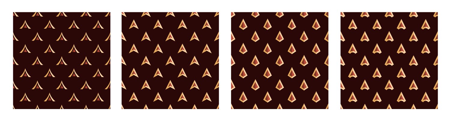 Set of four abstract seamless patterns vector image