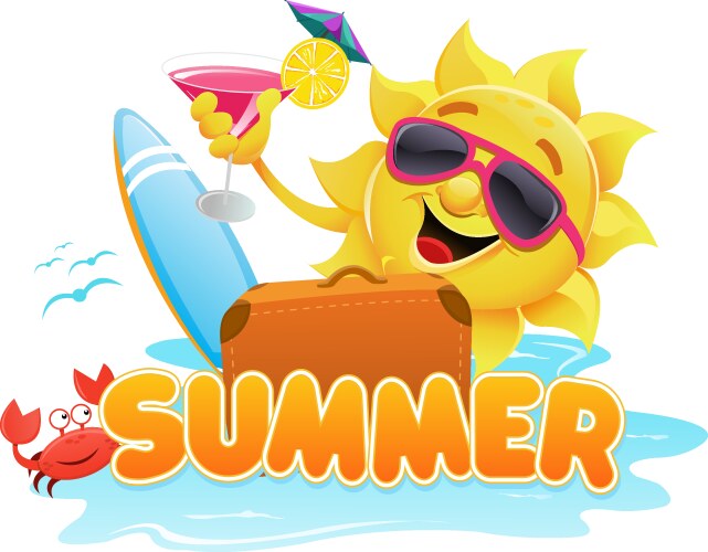 Summer theme 2 vector image