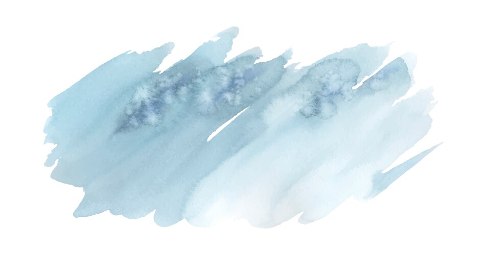 Blue brush painted watercolor abstract background Vector Image