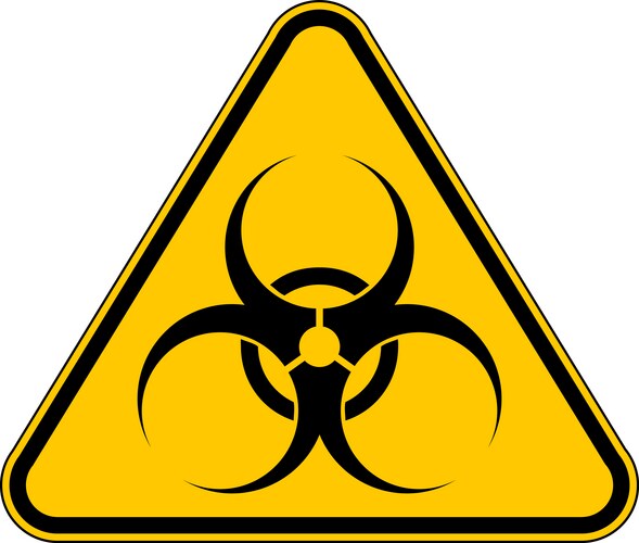 Biohazard Warning Sign - Yellow Triangle – Royalty-Free Vector ...