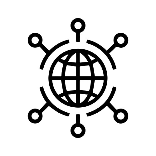World connection network icon Royalty Free Vector Image