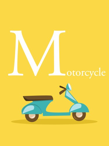 Colourful alphabet card Vector Image