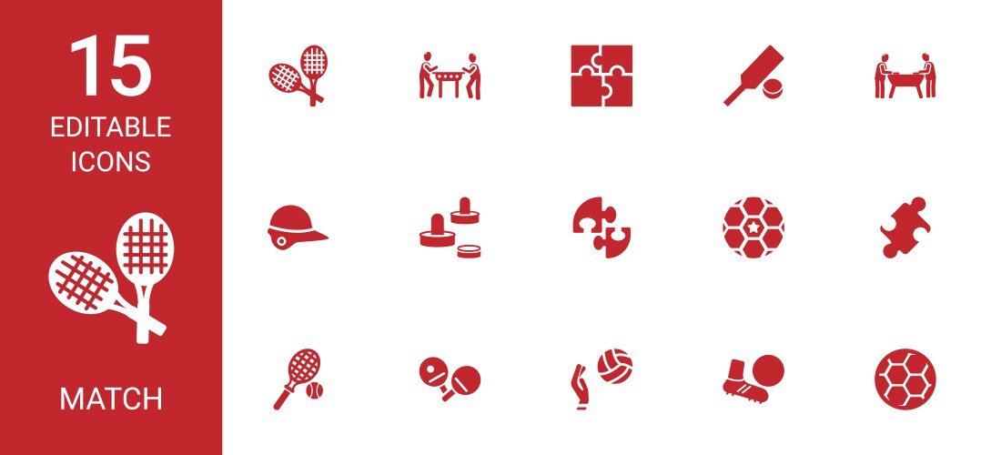 Match icons (45958050) – Free Vector | VectorStock