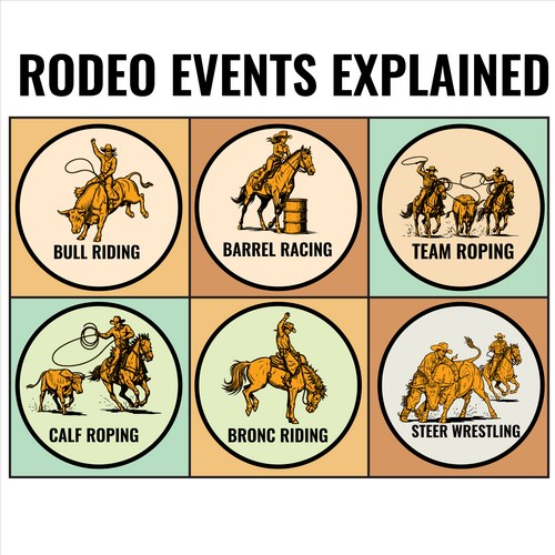 Receation Rodeo Rodeo Events: A Visual Guide – Royalty-Free Vector | VectorStock