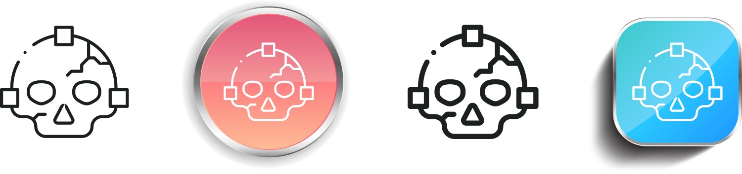 Mask icon thin linear regular and button style vector image