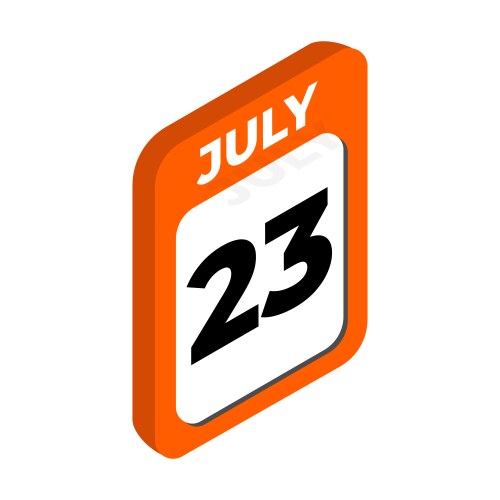 July 23 Calendar Vector Images (over 130)