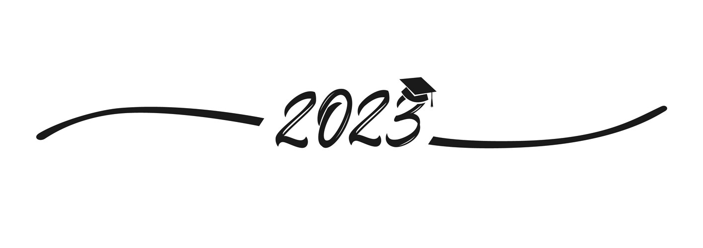 2023 handwriting curves drawing Vector Image