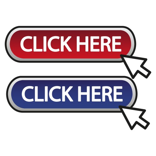 Click here button web navigation online action vector image
