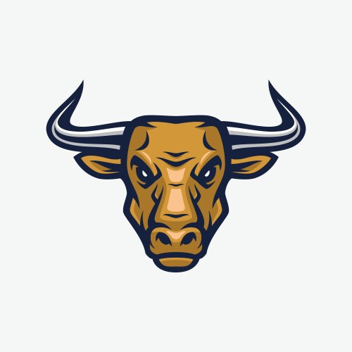 Bull Head Mascot Vector Image