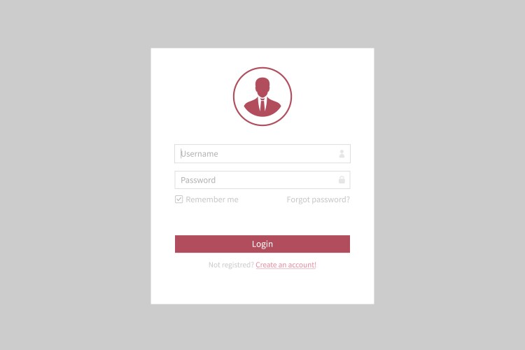 Login and register form Royalty Free Vector Image