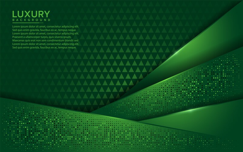 Luxury green background with overlap layer Vector Image