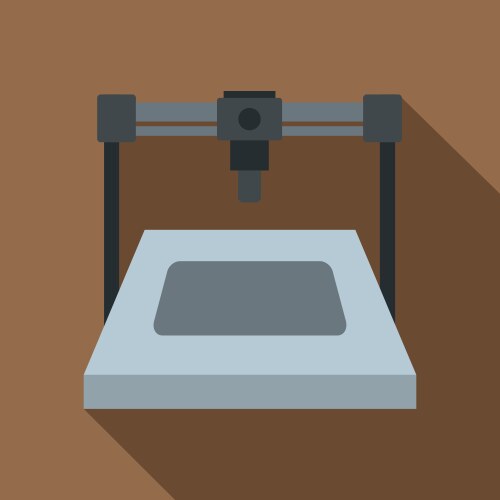 3d printer icon simple Royalty Free Vector Image