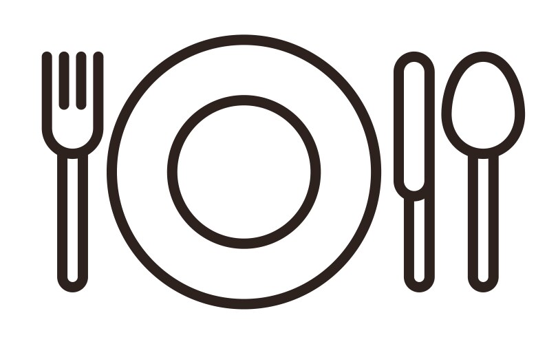 Place setting Royalty Free Vector Image - VectorStock