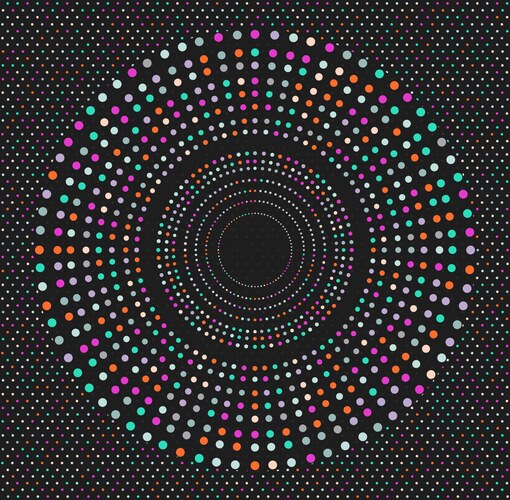 Trendy hipster colored circle bright Vector Image