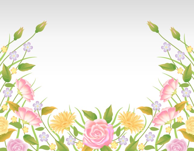 Flower borders Royalty Free Vector Image - VectorStock