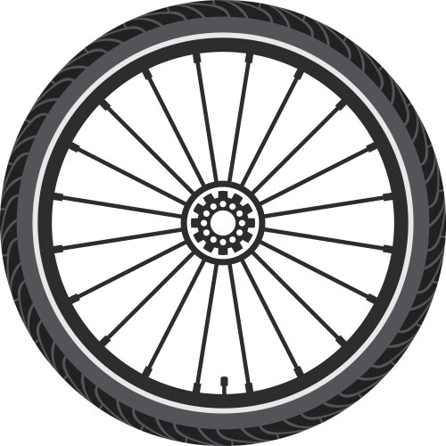 Realistic 3d bicycle wheel bike rubber tire Vector Image