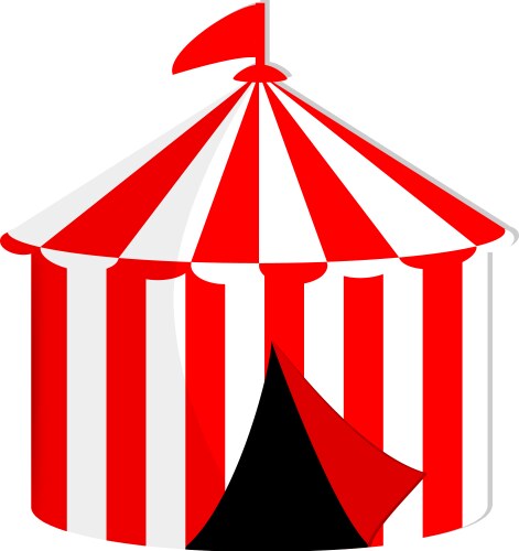 Circus tent cartoon Royalty Free Vector Image - VectorStock