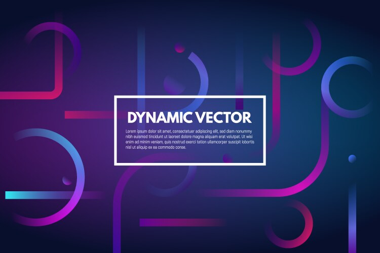 Gradient dynamic line background vector image