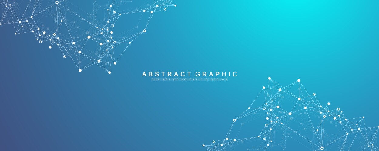 Abstract dynamic motion lines and dots connection vector image