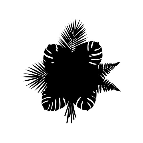 Tropical border black Vector Images & Graphics for Commercial Use