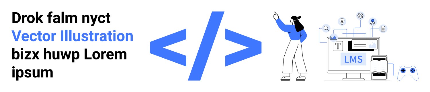 Developer working on coding project vector image