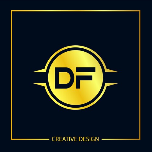 Initial letter df logo template design – Royalty-Free Vector | VectorStock