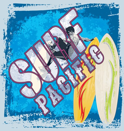 Surfing waves Royalty Free Vector Image - VectorStock