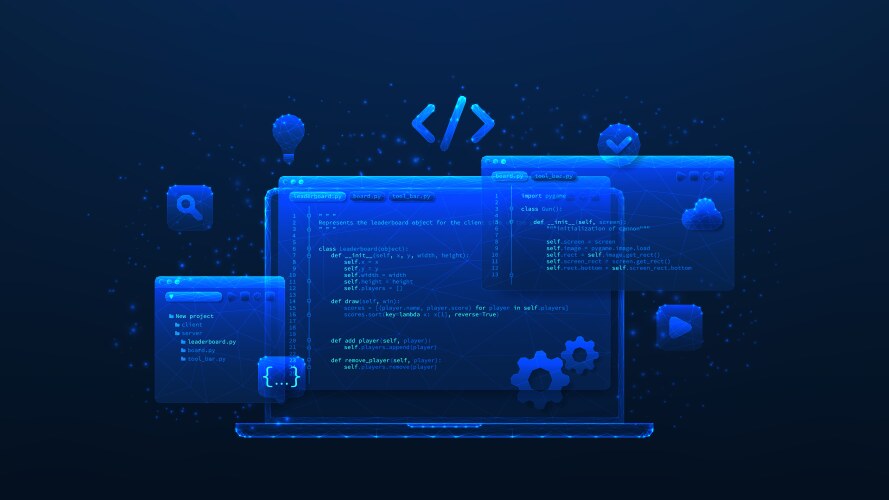 Concept of computer programming vector image