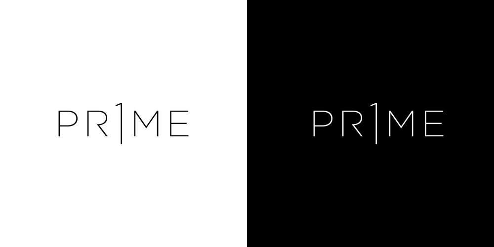 Clean and modern the prime logo design vector image