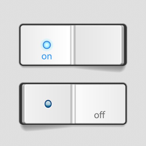 Icon on off switch Royalty Free Vector Image - VectorStock