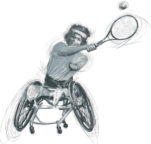 Athletes with physical disabilities - wheelchair Vector Image