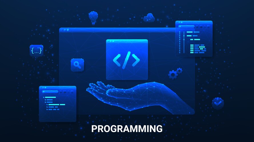 App Development & Programming Concepts vektorbild