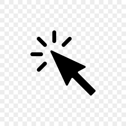 arrow pointer or click button icon vector image