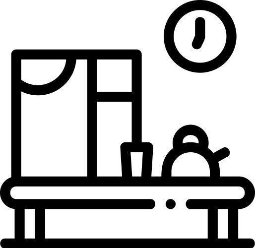 Breakfast icon thin linear style design isolated Vector Image