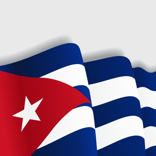 Cuban Flag Waving Vector Image