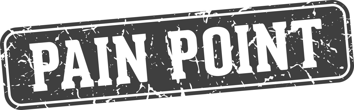 Pain point rectangular sign pain point stamp Vector Image