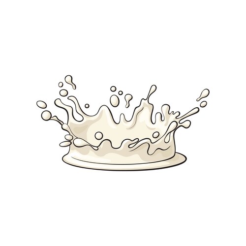 Cartoon milk drop splash isolated Vector Image