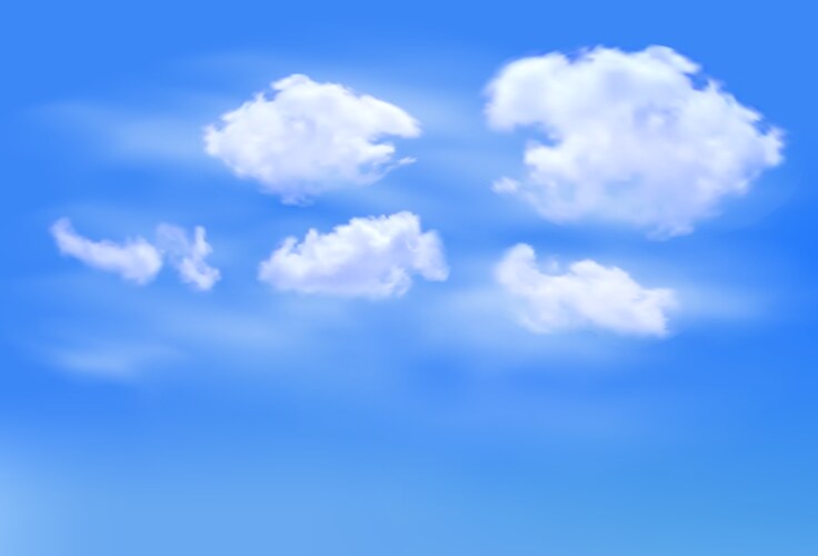 Blue sky with clouds background Royalty Free Vector Image