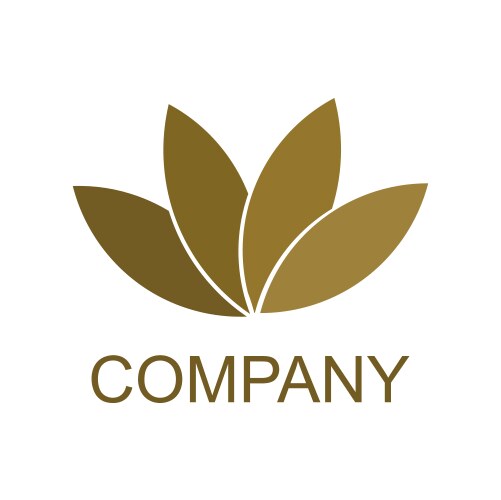 Elegant Lotus Flower Logo Vector Image