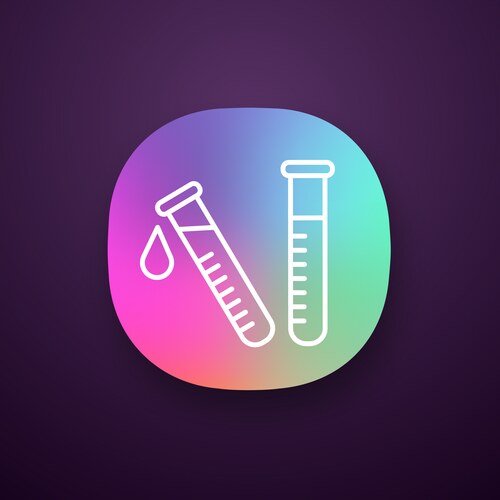 Laboratory test app icon Vector Image
