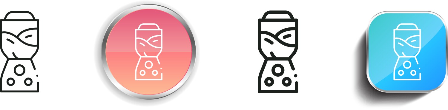 Blender icon thin linear regular and button style vector image