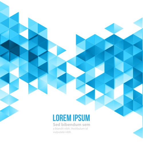 Blue abstract trendy background with triangles Vector Image