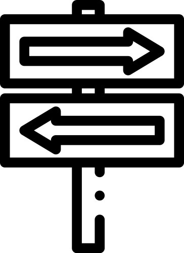 Back icon thin linear style design isolated Vector Image