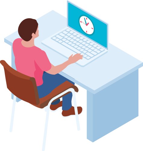 time management icon vector image