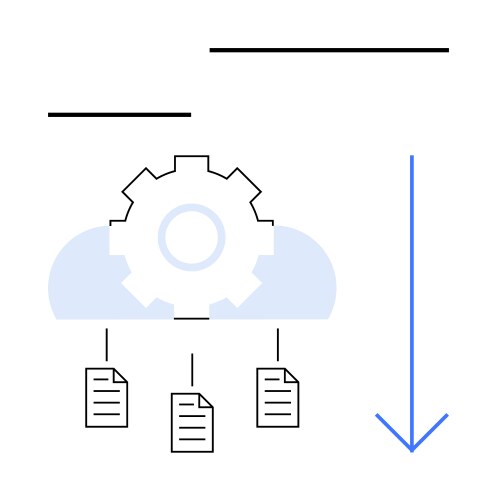 Cloud-based data management process with automated vector image