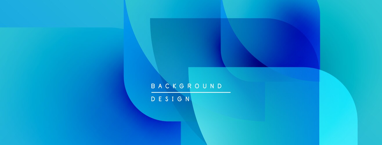 Abstract blue gradients overlap creating dynamic vector image