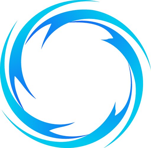 Round abstract wave water logo Royalty Free Vector Image