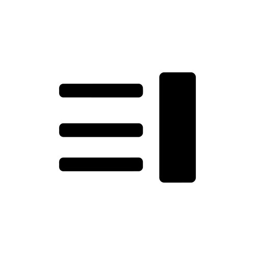 Black Menu Icon - Three Horizontal Lines – Royalty-Free Vector ...