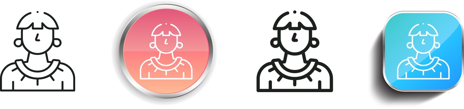 Maya icon thin linear regular and button style vector image